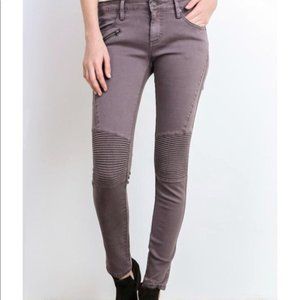Wishlist Moto Skinny Gray/ Grey Stretch Jeans. Size S. NWOT